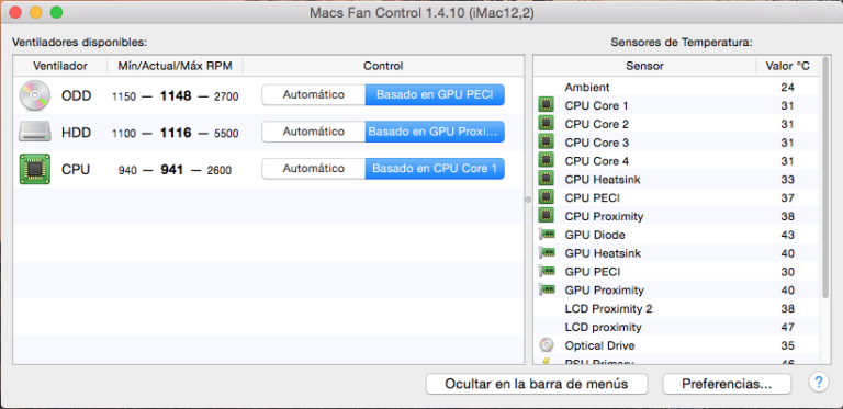 Macs fan control как настроить